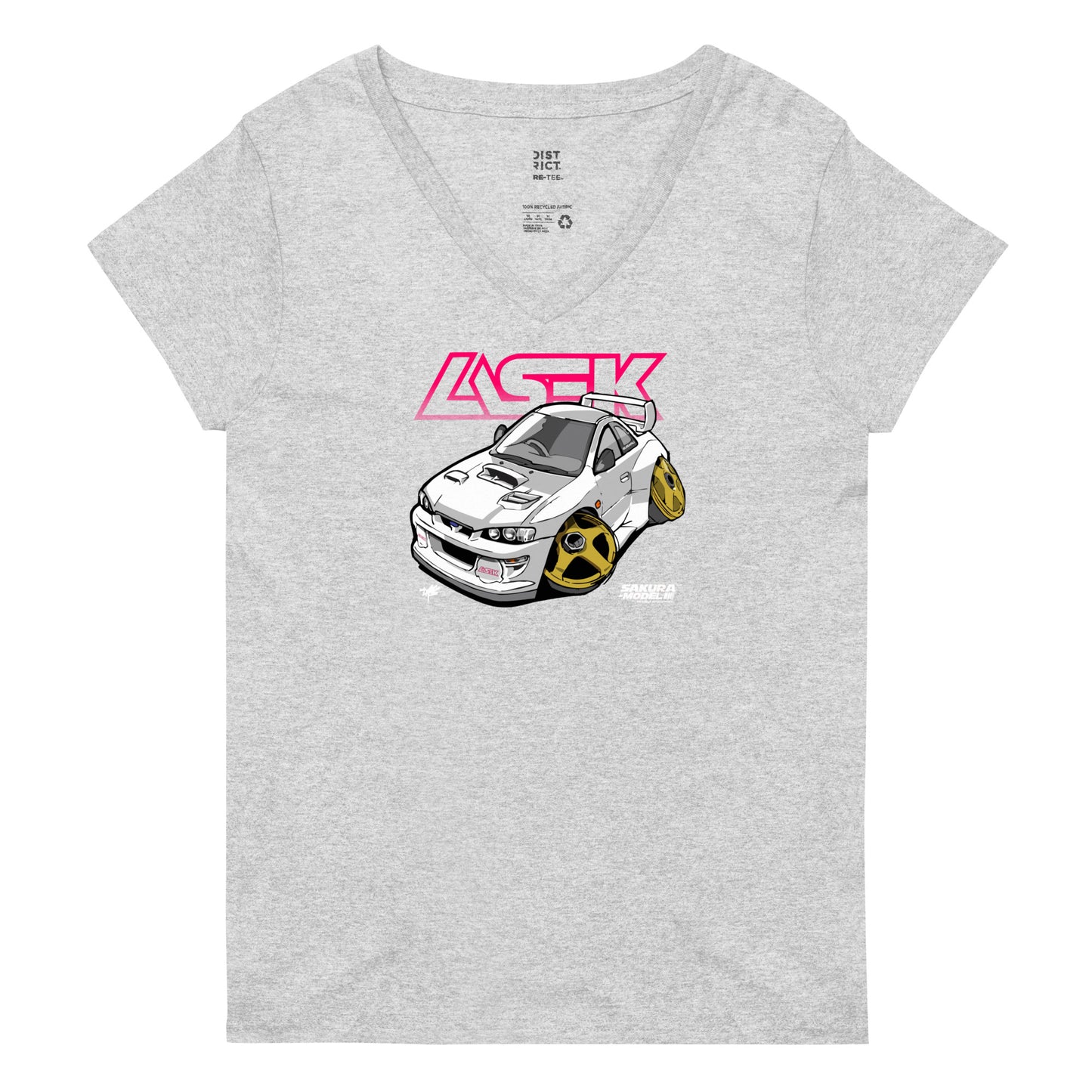 Sakura Model Women's V-Neck